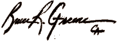 Bruce Greene signature.
